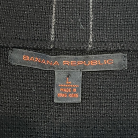 Vintage Men’s Large Banana Republic 2004 1/4 Zip Wool Knit Colorblock Sweater - Picture 8 of 10